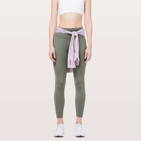 Lululemon Fast & Free 7/8 Tight II *Non-Reflective Nulux 25" Army green - Picture 3 of 10